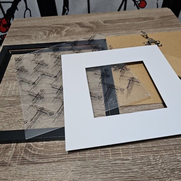 8x8 Black Jesus Stained Glass Wall Art Watercolor Oil Painting Framed Print - Picture 4 of 9